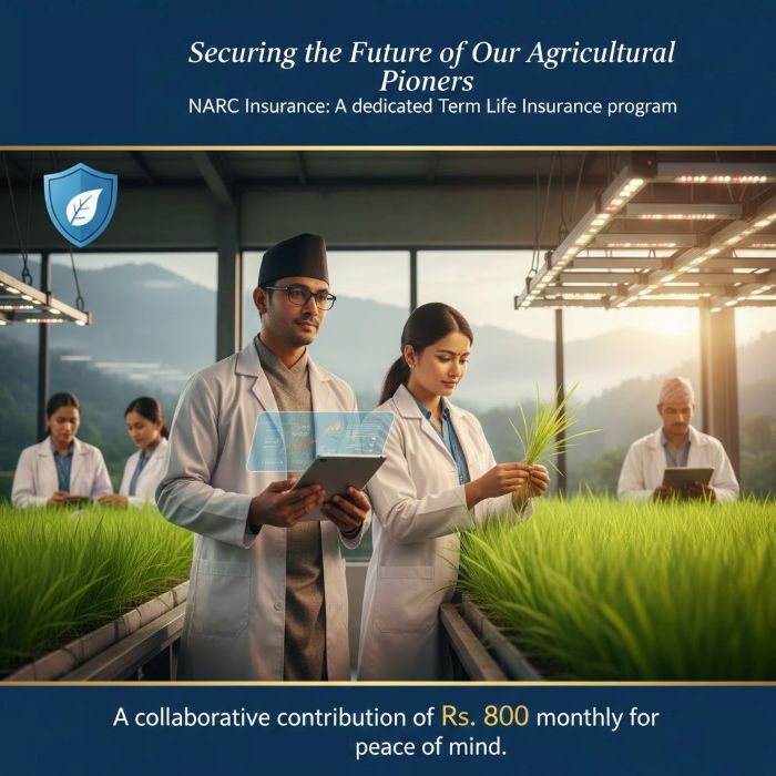 राष्ट्रिय कृषि अनुसन्धान केन्द्रका कर्मचारीकाे सावधिक वीमा